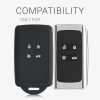 Osłona kluczyka do samochodu Renault / Dacia - 4 przyciski - Keyless Go, kwmobile, silikon, czarna, 49769.21