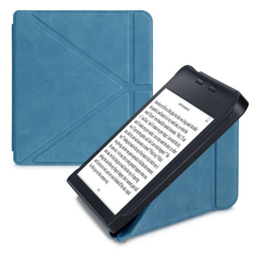 Etui do Kobo Libra 2, Skóra ekologiczna, Niebieski, kwmobile, 56576.78