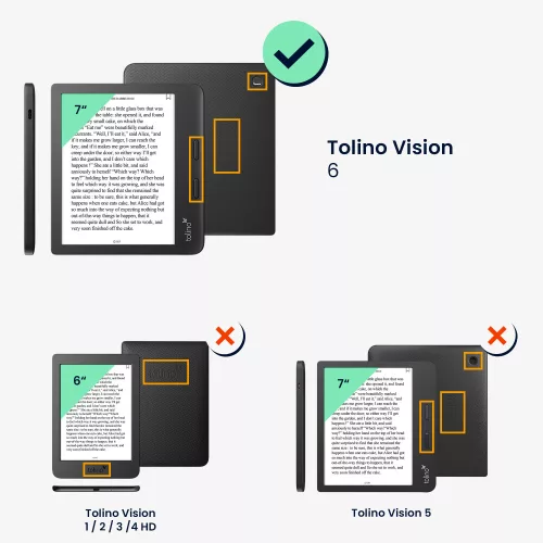 Pokrowiec na Tolino Vision 6, Skóra ekologiczna, Szary, kwmobile, 56600.03