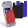 Zestaw 3 etui na karty bankowe na telefon, Kwmobile, Multicolor, Silikon, 49594.04