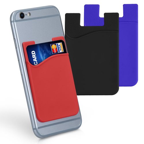 Zestaw 3 etui na karty bankowe na telefon, Kwmobile, Multicolor, Silikon, 49594.04