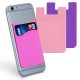 Zestaw 3 etui na karty bankowe na telefon, Kwmobile, Multicolor, Silikon, 49594.05