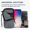 Uniwersalne etui na telefon XL - 6,8 cala, tekstylne, szare, 49866.4.09, kwmobile