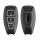 Osłona kluczyka do samochodu Ford - 3 przyciski - Keyless Go, kwmobile, plastik, czarny / szary, 56731.01