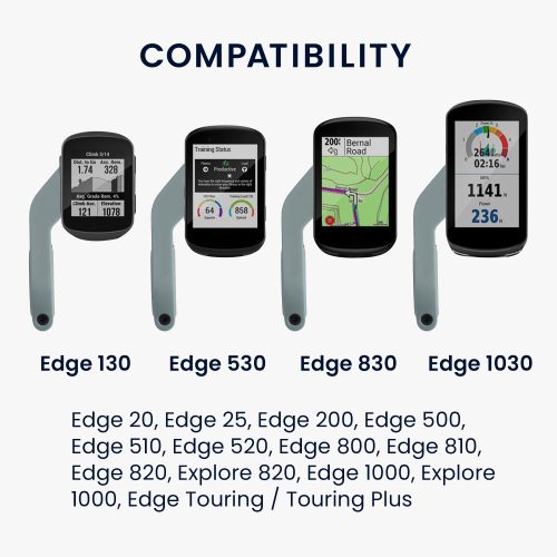 Uchwyt rowerowy do GPS Garmin Edge, Kwmobile, szary/czarny, plastik, 42698.12