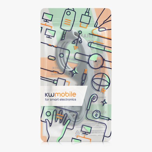 Uchwyt rowerowy do GPS Garmin Edge, Kwmobile, szary/czarny, plastik, 42698.12