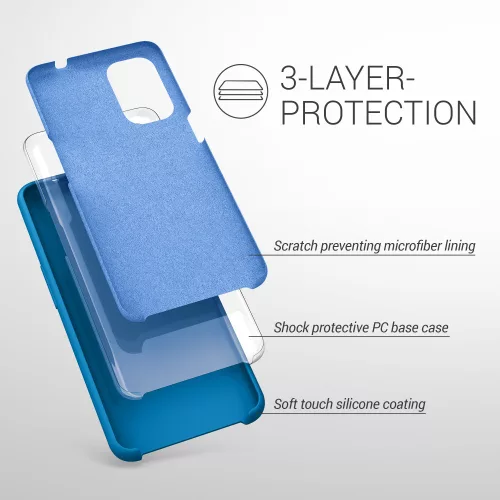 Pokrowiec na OPPO Find X3 Lite, silikon, niebieski, 55201.224, kwmobile