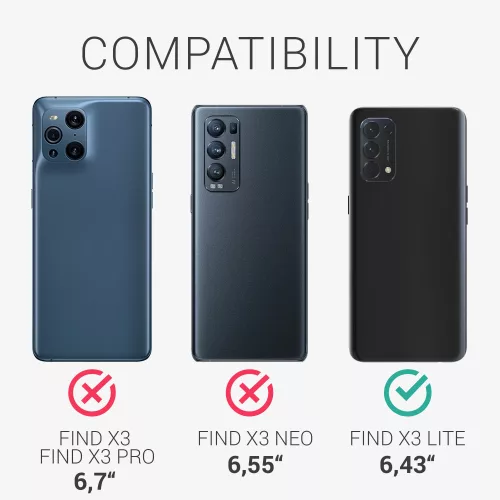 Pokrowiec na OPPO Find X3 Lite, silikon, niebieski, 55201.224, kwmobile