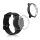 Zestaw 2 etui do Xiaomi Amazfit GTR 2 / Amazfit GTR 2e, kwmobile, silikon, czarny / przezroczysty, 53907.04