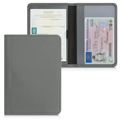 Okładka na dokumenty samochodowe, Kwmobile, Szara, Neopren, 55381.155