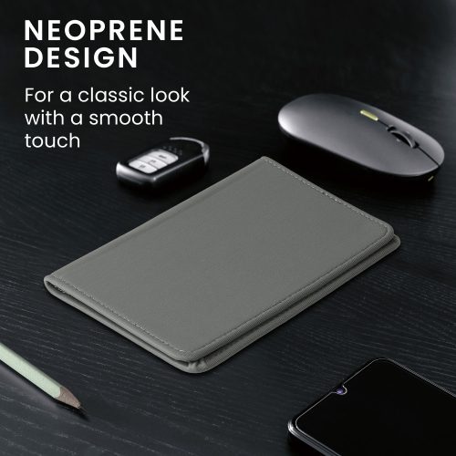 Okładka na dokumenty samochodowe, Kwmobile, Szara, Neopren, 55381.155