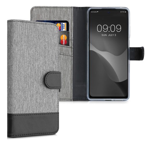 Pokrowiec na Motorola Moto G200 5G, tekstylny, szary, 57007.22, kwmobile