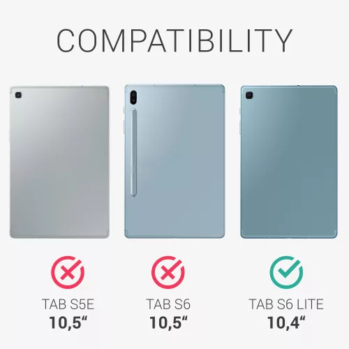 Etui do Samsung Galaxy Tab S6 Lite (2022), Kwmobile, Niebieski/Żółty, Silikon, 52242.04