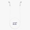 Pasek do słuchawek Apple AirPods 3/AirPods 2/AirPods Pro, Kwmobile, Biały, Silikon, 56992.02