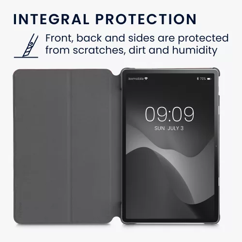 Pokrowiec na tablet Lenovo Tab P11, Kwmobile, czerwono-czarny, tekstylny, 55710.20