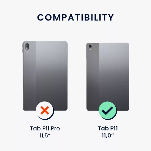 Pokrowiec na tablet Lenovo Tab P11, Kwmobile, czerwono-czarny, tekstylny, 55710.20