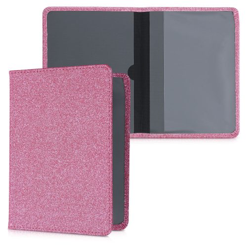 Okładka na dokumenty samochodowe, Kwmobile, Różowa, Skóra ekologiczna, 53857.13