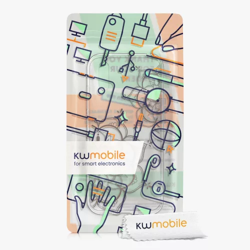 Etui Kwmobile do Xiaomi Redmi 9A/Redmi 9AT, silikonowe, przezroczyste/różowe, 57092.02
