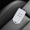 Osłona kluczyka do samochodu Renault / Dacia - 4 przyciski - Keyless Go, kwmobile, silikon, biały / czarny, 49769.29