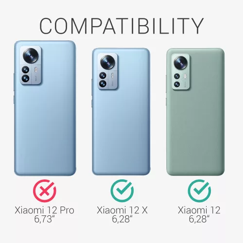 Etui Kwmobile do Xiaomi 12/12X, silikonowe, przezroczyste/różowe, 57097.02