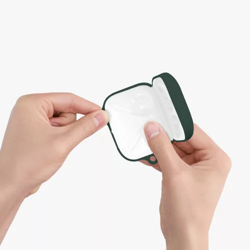 Etui na słuchawki OnePlus Buds Pro, Kwmobile, Zielone, Silikon, 56099.80