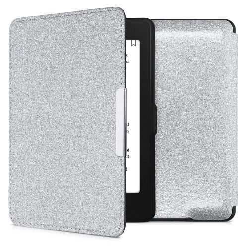 Etui na Kindle Paperwhite 7, Skóra ekologiczna, Srebrne, kwmobile, 45569.40