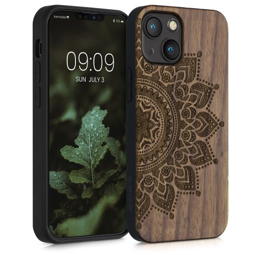 Etui do Apple iPhone 13 Mini, Drewno, Brąz, 55936.04, kwmobile