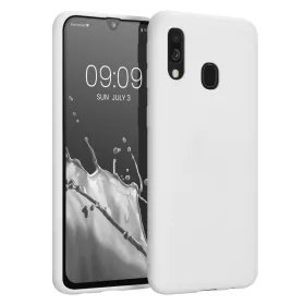   Etui Kwmobile do Samsunga Galaxy A40, silikonowe, białe, 48547.48