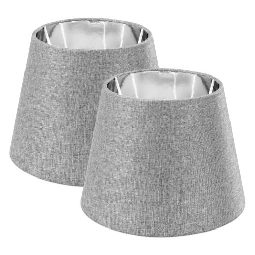 Set 2 Abajururi, E27, Gri/Argintiu, Navaris, 53997.22.42