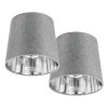 Set 2 Abajururi, E14, Gri/Argintiu, Navaris, 53996.22.42