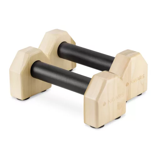 Zestaw 2 poręczy fitness Navaris, 25x10x9,5 cm, antypoślizgowa podstawa, udźwig 200 kg, 57259.2