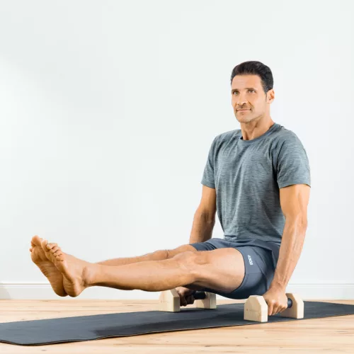 Zestaw 2 poręczy fitness Navaris, 25x10x9,5 cm, antypoślizgowa podstawa, udźwig 200 kg, 57259.2