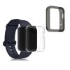 Zestaw 2 etui do zegarka Xiaomi Mi Watch Lite/Redmi, Kwmobile, przezroczysty/czarny, silikon, 54528.03