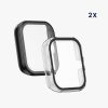 Zestaw 2 etui do Huami Amazfit GTS 3, Kwmobile, przezroczysty/czarny, plastikowy, 57432.02