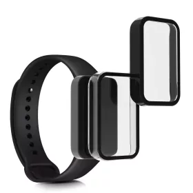   Zestaw 2 folii ochronnych do Xiaomi Redmi Smart Band Pro, Kwmobile, Czarny/Przezroczysty, Szkło bezpieczne, 57424.01