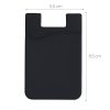 Zestaw 3 etui na karty bankowe do telefonu, Kwmobile, czarno-szary, silikon, 49594.06