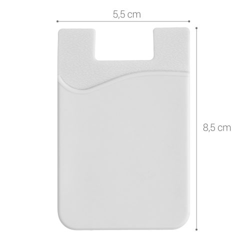 Zestaw 3 etui na karty bankowe do telefonu, Kwmobile, czarno-biały, silikon, 49594.07