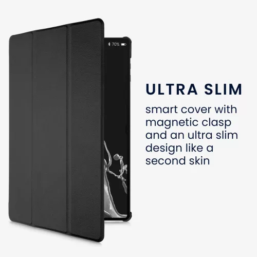 Etui na tablet Samsung Galaxy Tab S8 Plus, Kwmobile, Czarne, Ekoskóra, 57464.01