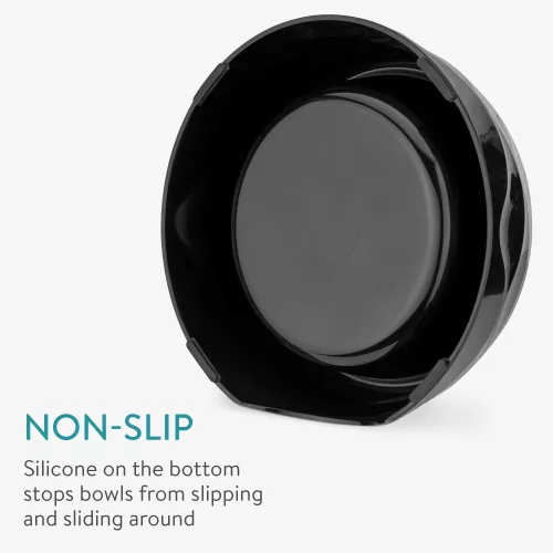 Zestaw 2 misek dla zwierząt Navaris, Metal, Czarny, 57479.01