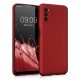 Etui Kwmobile do Samsunga Galaxy A03s, Silikon, Czerwone, 56518.36