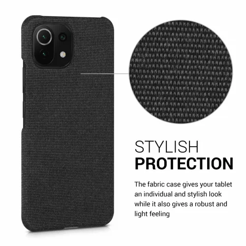 Etui Kwmobile do Xiaomi Mi 11 Lite 5G/11 Lite 5G NE, tekstylne, szare, 57487.19