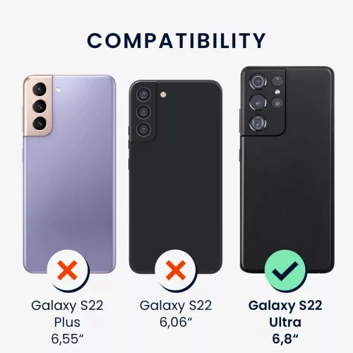 Etui Kwmobile do Samsunga Galaxy S22 Ultra, silikonowe, niebieskie, 57570.108