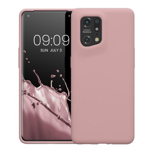 Etui Kwmobile do OPPO Find X5, krzem, różowy, 57629.193