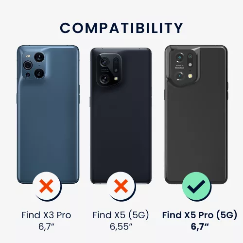 Etui Kwmobile do OPPO Find X5 Pro, silikon, czarny, 57631.47