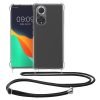 Etui Kwmobile do Huawei nova 9, silikonowe, przezroczyste/czarne, 57665.01