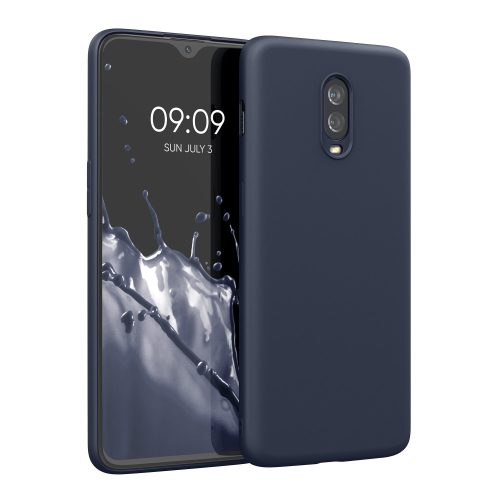 Etui Kwmobile do OnePlus 6T, silikonowe, niebieskie, 55347.53