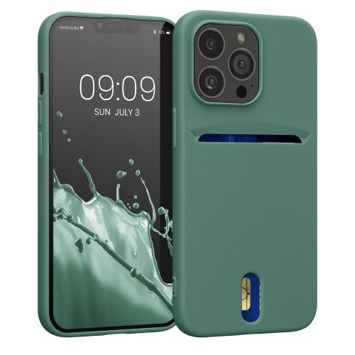 Etui Kwmobile do Apple iPhone 13 Pro, silikonowe, zielone, 57749.166
