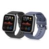 Zestaw 2 pasków do Willful Smartwatch/Fitnesstracker, Kwmobile, Czarny/Szary, Silikon, 56230.02