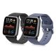 Zestaw 2 pasków do Willful Smartwatch/Fitnesstracker, Kwmobile, Czarny/Szary, Silikon, 56230.02