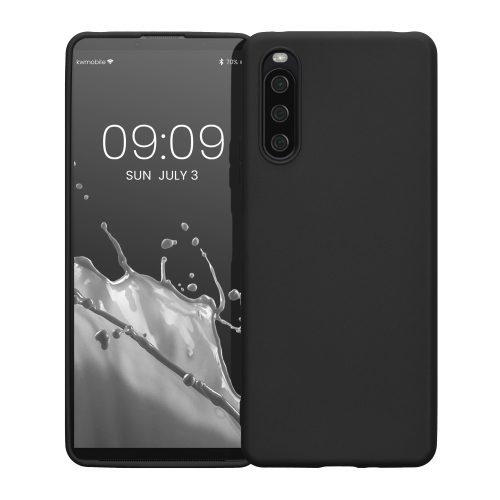 Etui Kwmobile do Sony Xperia 10 IV, silikonowe, czarne, 57800.01